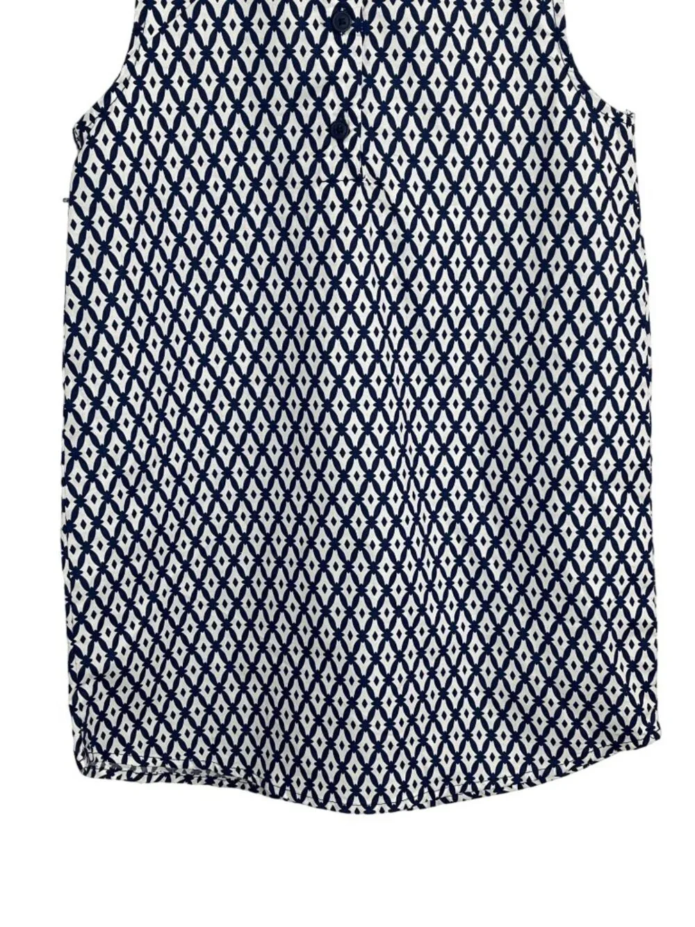 Carters Girls Dress Size 8 Blue White Print Sleeveless Cotton Summer NWT